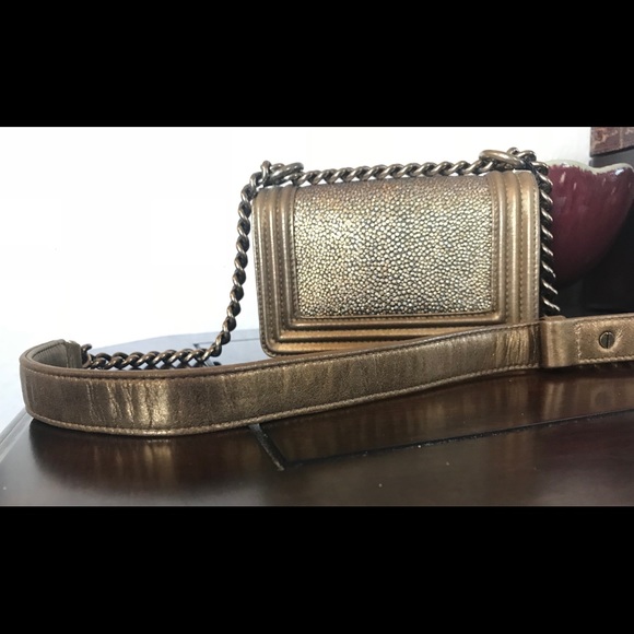 Chanel Gold Stingray Mini Boy Bag - Picture 4 of 8